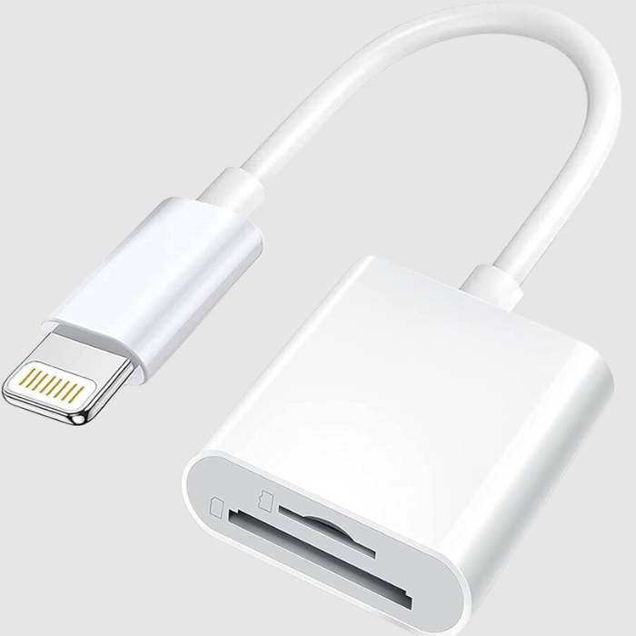 2 in 1 Lightning to SD Card Reader for iPhone