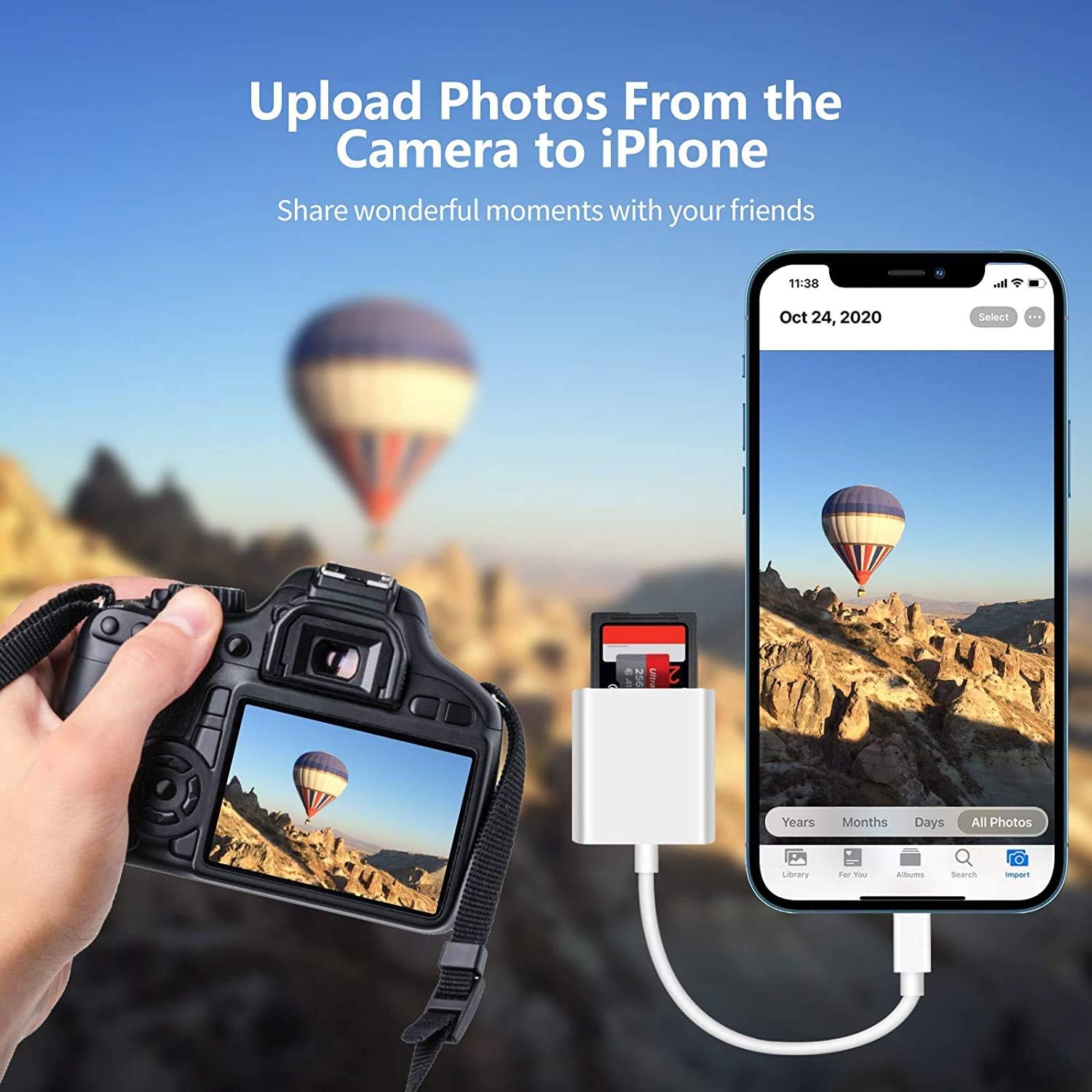 2 in 1 Lightning to SD Card Reader for iPhone - Image 2