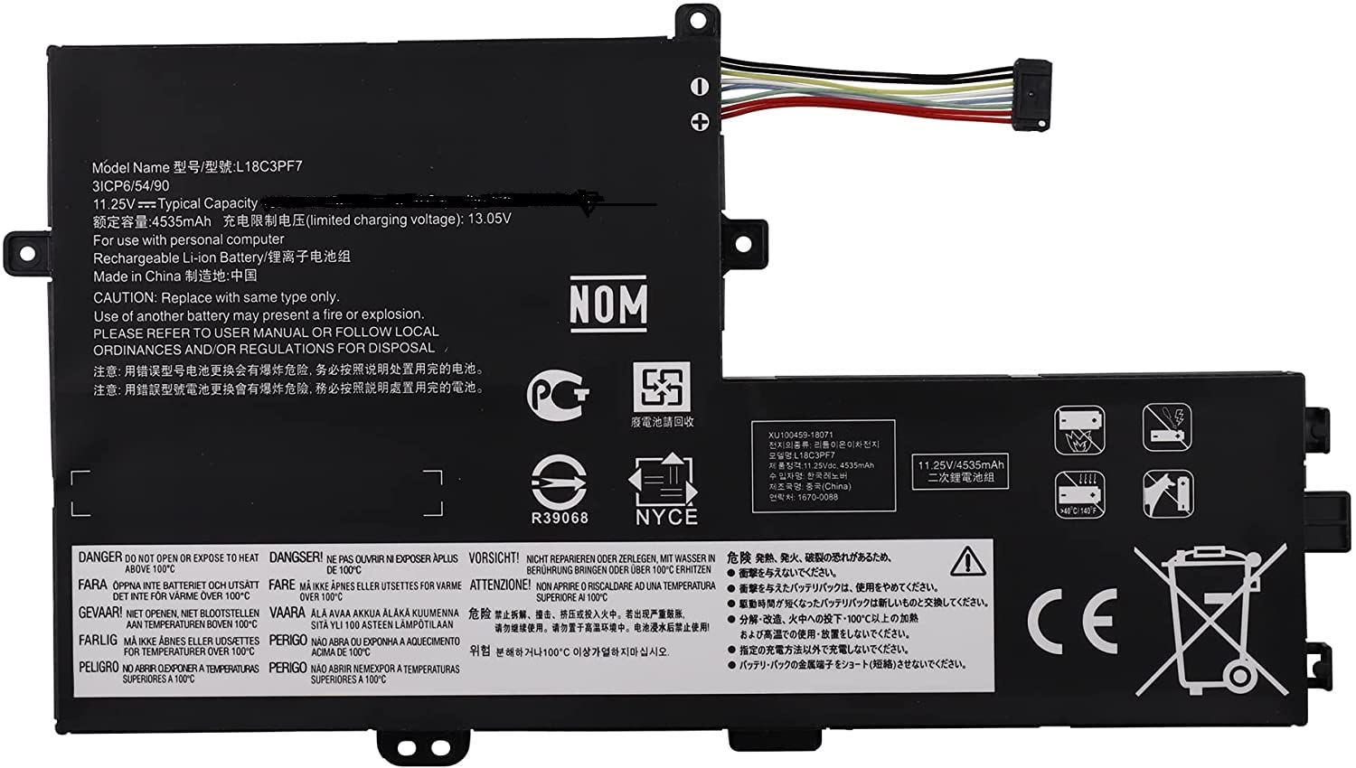 L18C3PF7 Laptop Battery Compatible with Lenovo Ideapad - Image 3