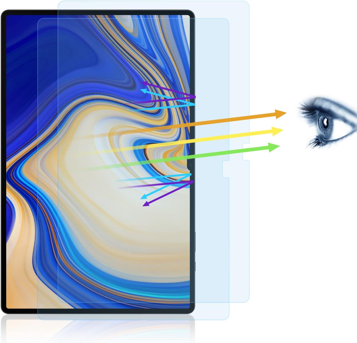 FILMEXT 2 Pack Samsung Tab S8 Ultra 14.6 Inch Blue Light Screen Protector - Image 3