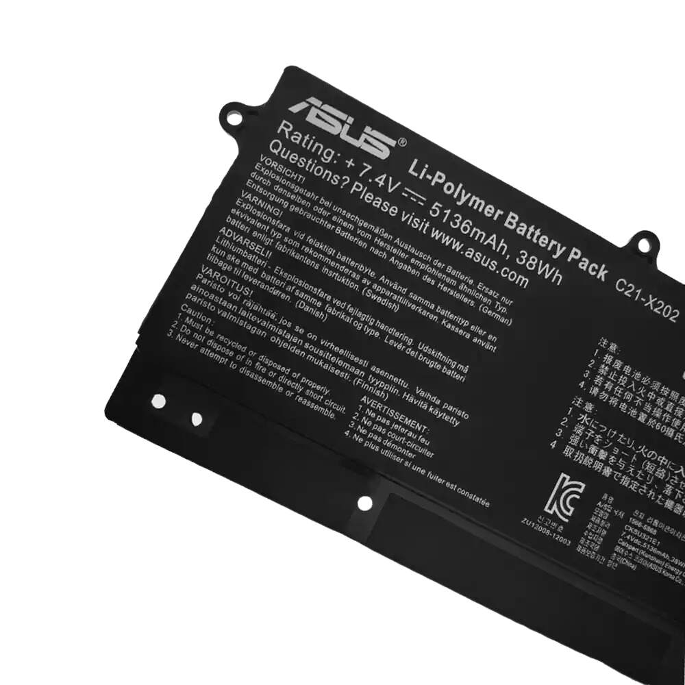 C21-X202 Battery ASUS VivoBook Compatible, 5136mAh Capacity - Image 4
