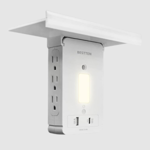 BATTEN Wall Mount Outlet Shelf with USB-C