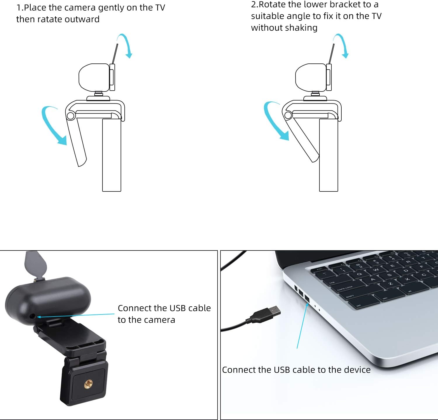 SAFEVANT 1080p Webcam with Microphone and Privacy Cover - Image 4
