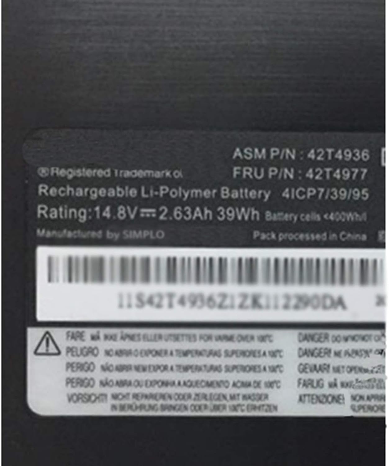 Laptop Battery for Lenovo 42T4977, 42T4936, ThinkPad X1 - Image 4