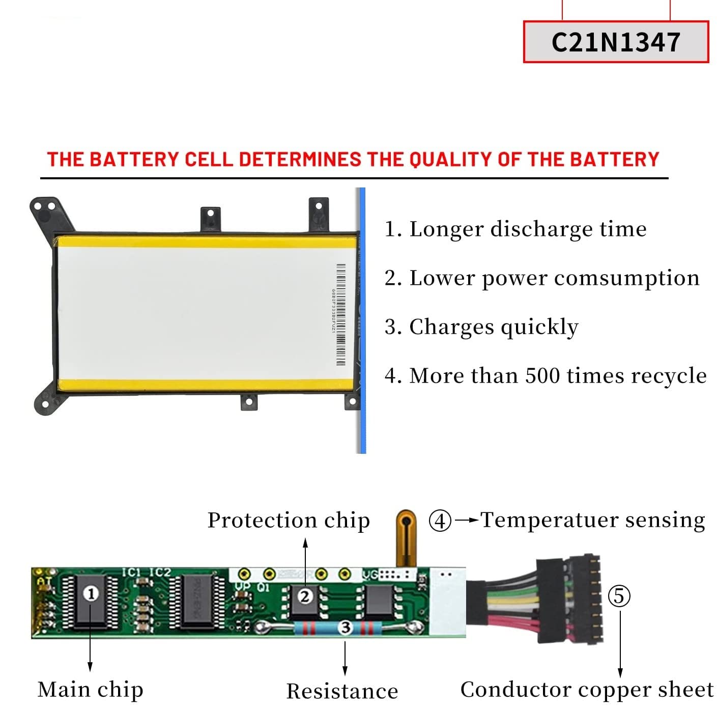 Laptop Battery Replacement for ASUS X555 - Image 5