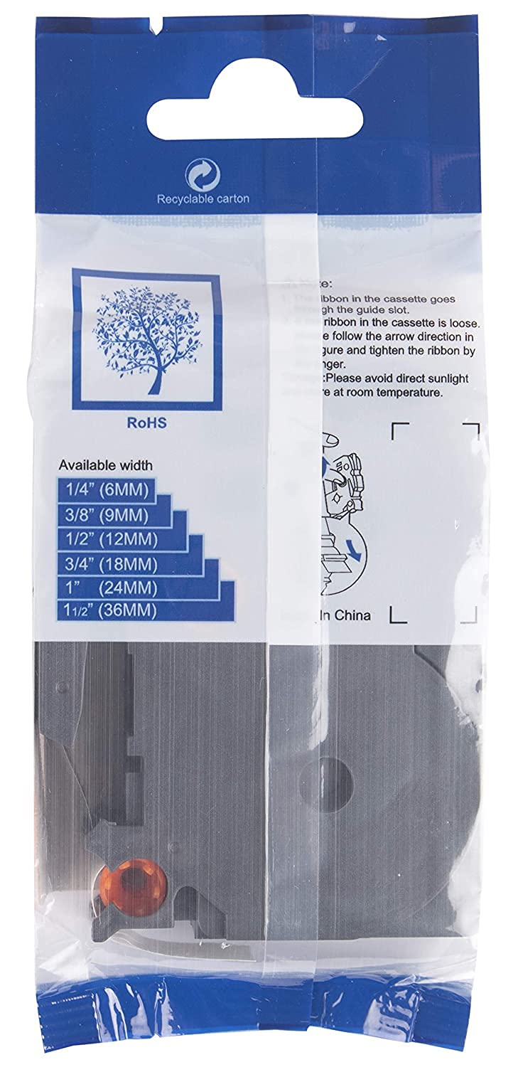 Brother TZe-231 Label Tape: 12mm Black on White - Image 4