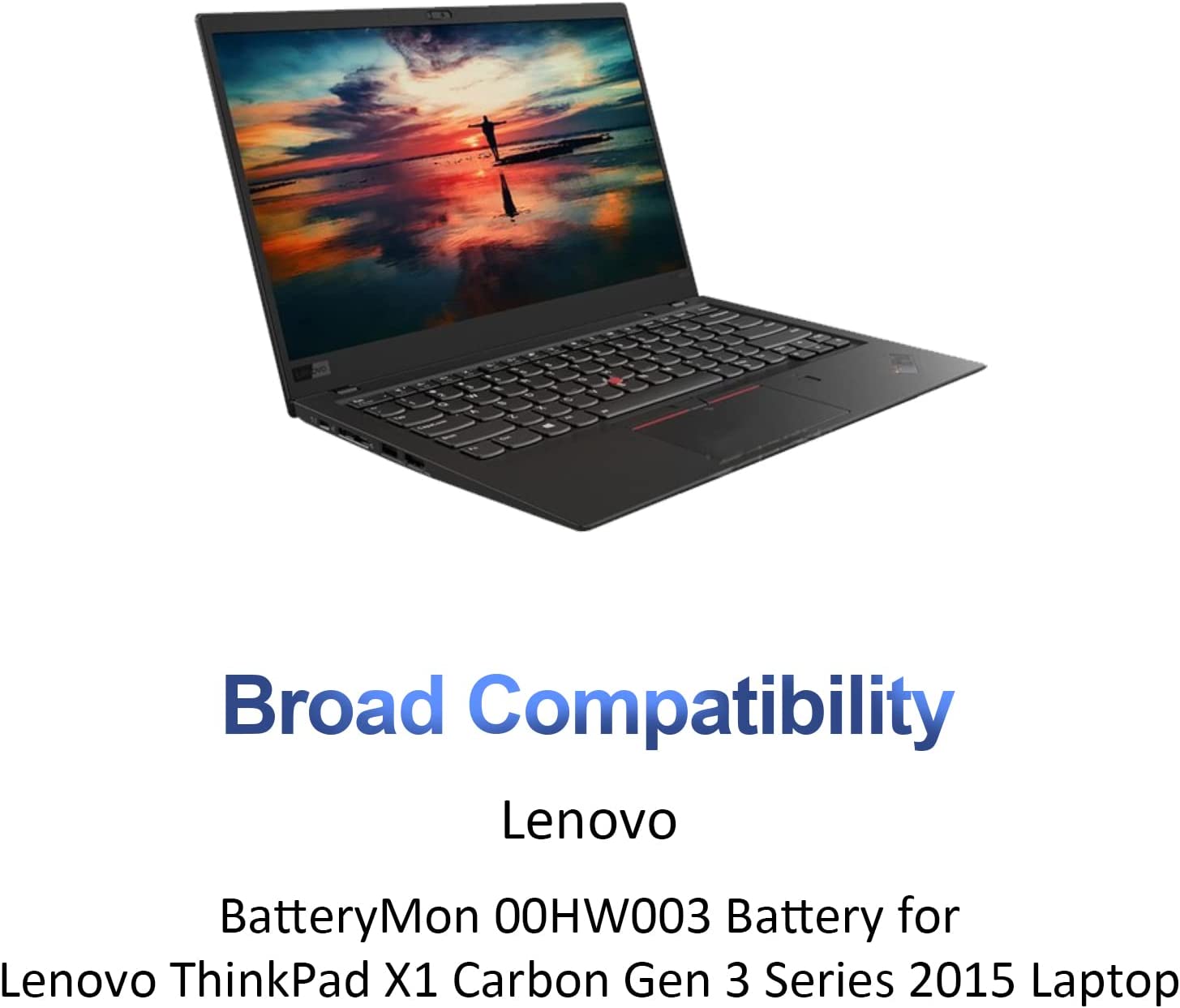 High-Capacity 00HW002 00HW003 Battery for Lenovo ThinkPad X1 Carbon 3rd Series - 51Wh, Black - Image 2