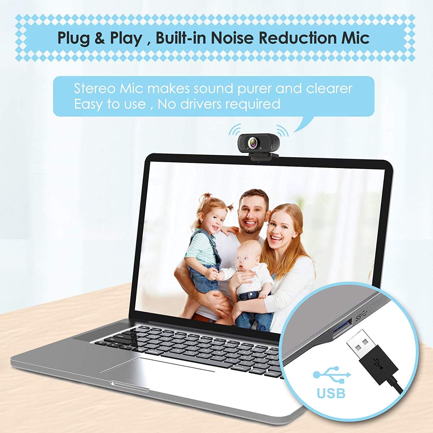 Webcam HD 1080p Web Camera - Image 4