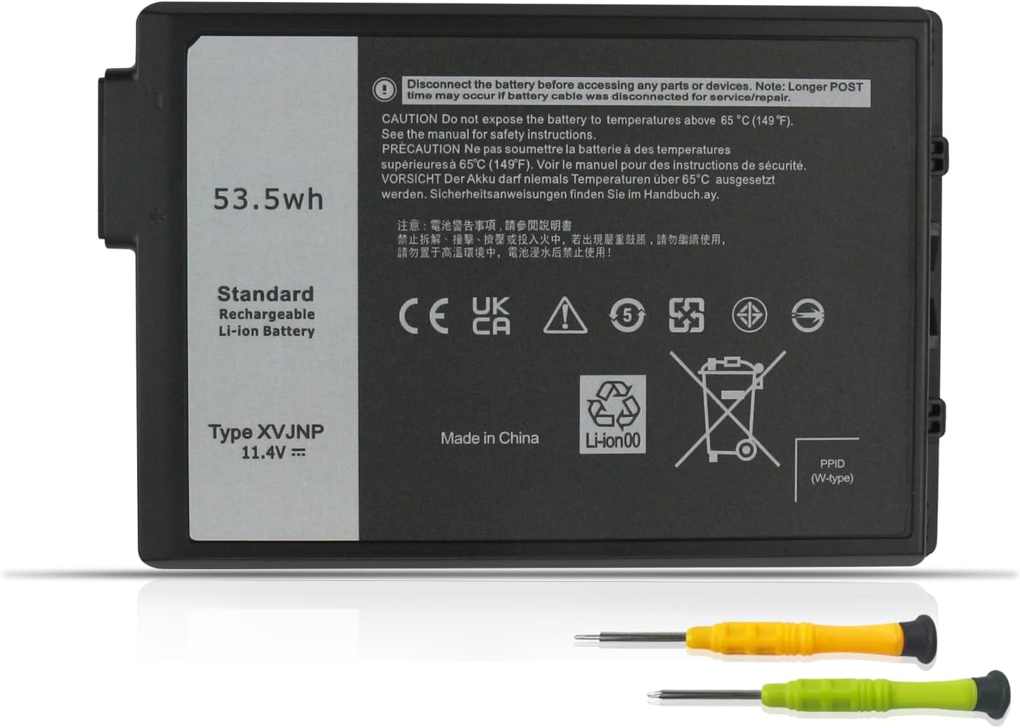 XVJNP Laptop Replacement Battery for Dell Latitude 5430 7330