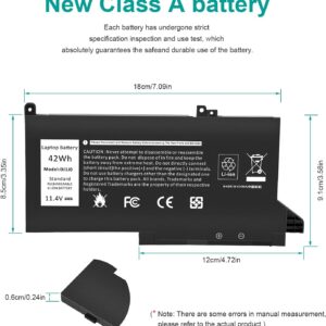 TREE.NB DJ1J0 Laptop Battery Replacement Compatible with Dell Latitude