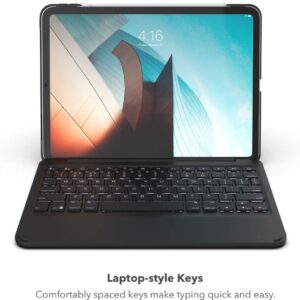 ZAGG Folio Keyboard - Backlit Tablet Keyboard and Case - Made for iPad Pro 11" (2018) and iPad 10.9" (2020) - Black